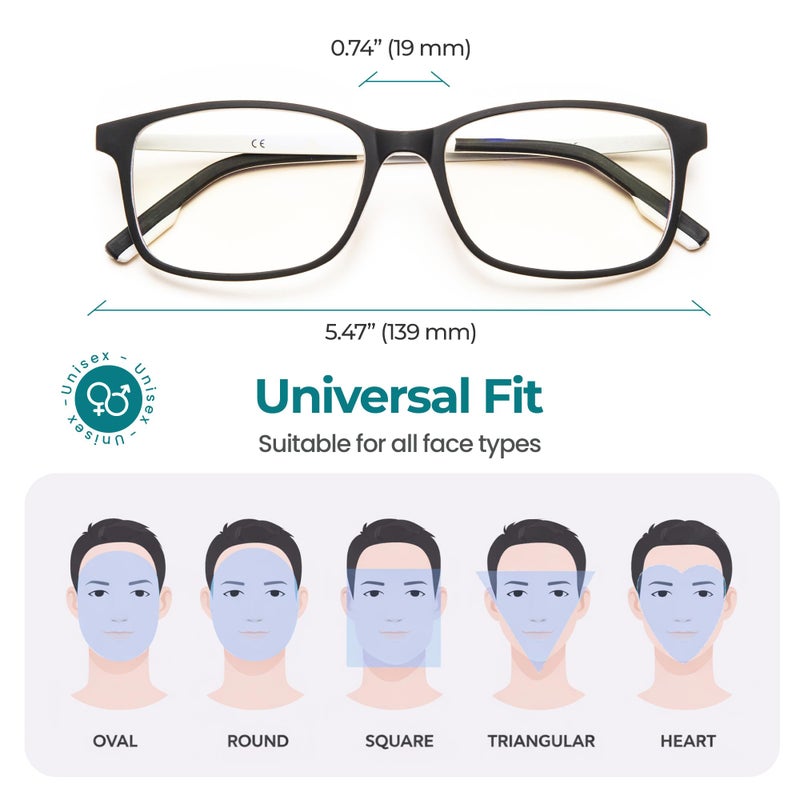 Prospek Blue Ray Reading Glasses, ARCTIC (+1.75 Diopters) For Women and Men, High Optical Quality Lenses - Image 4
